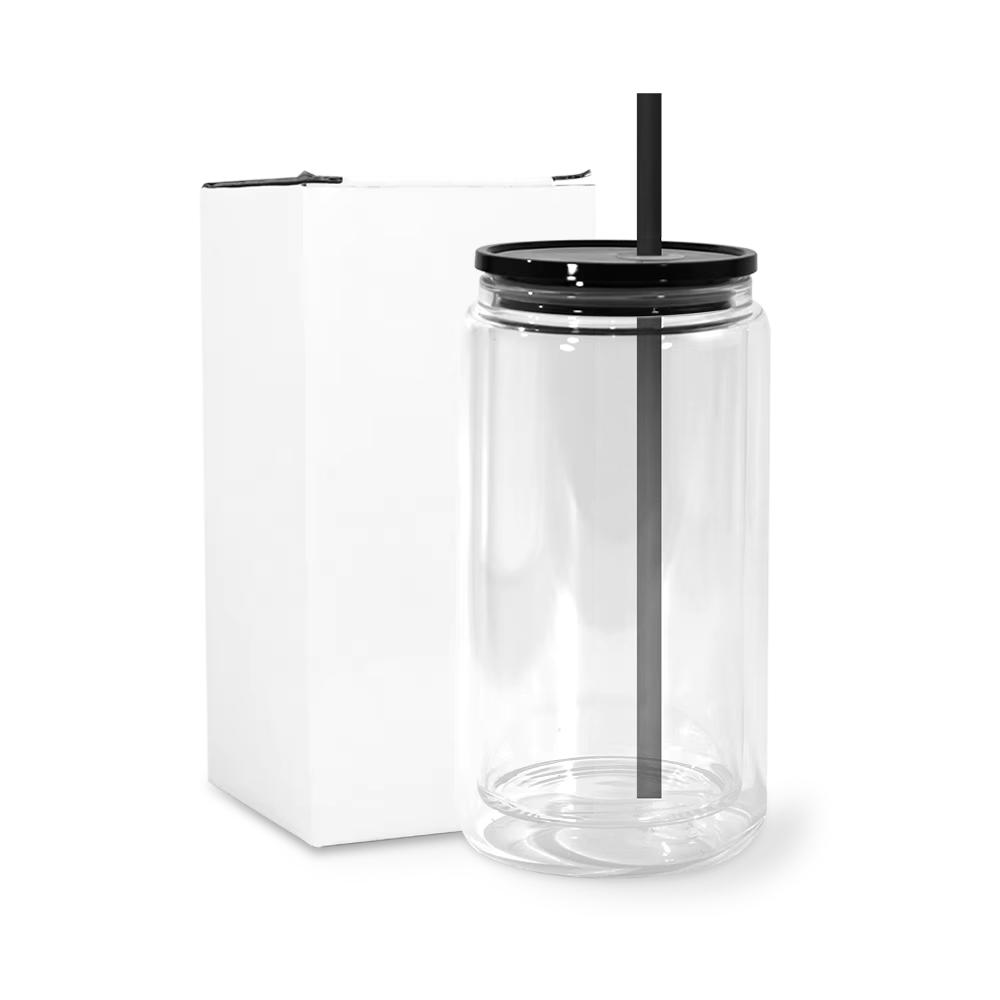 Black 16oz Acrylic Snowglobe Cup