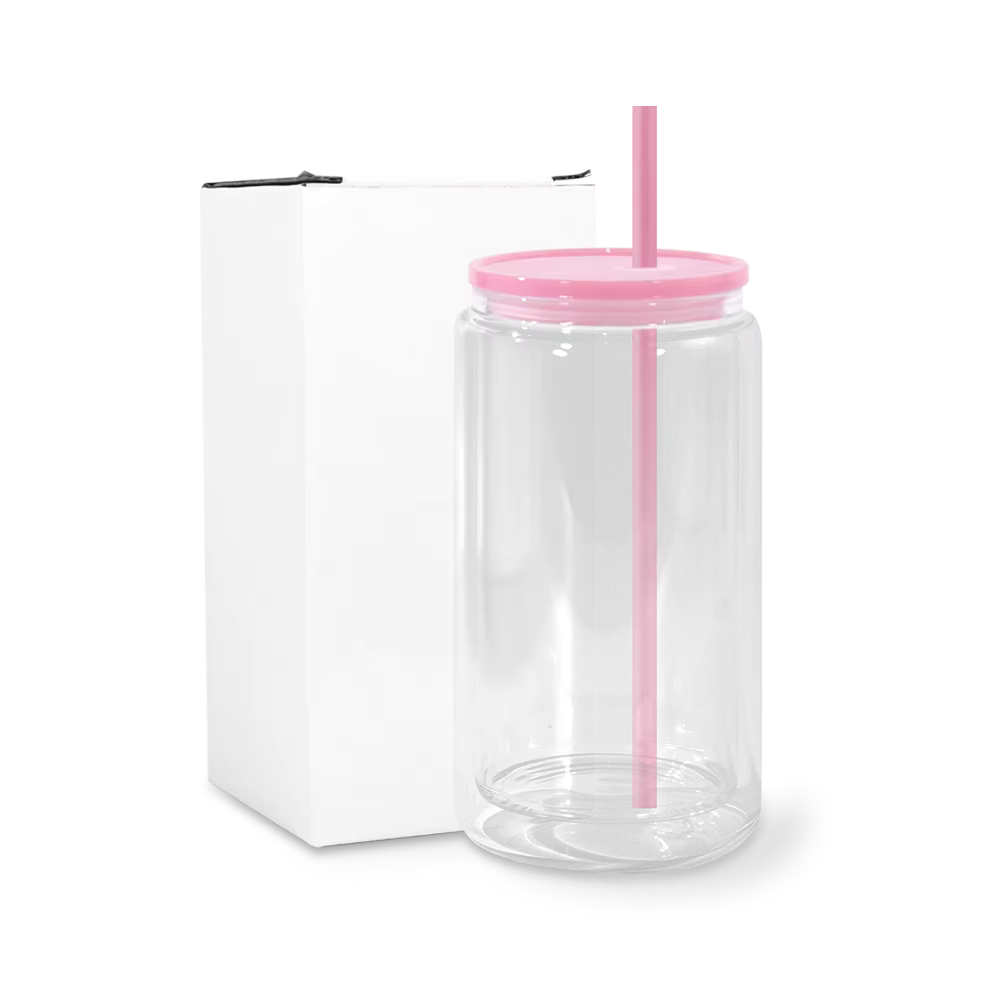 Pink 16oz Acrylic Snowglobe Cup