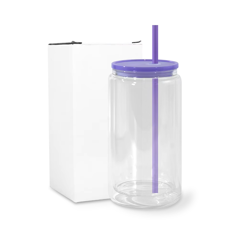 Purple 16oz Acrylic Snowglobe Cup